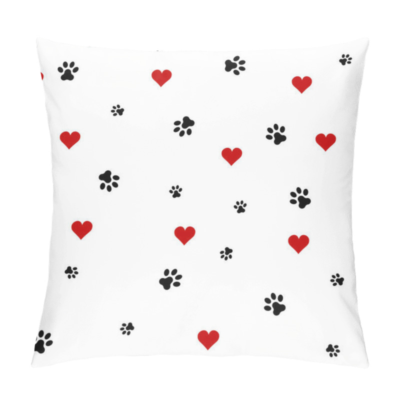 Personality  Dog Paw Cat Paw Heart Love Puppy Foot Print  Pillow Covers