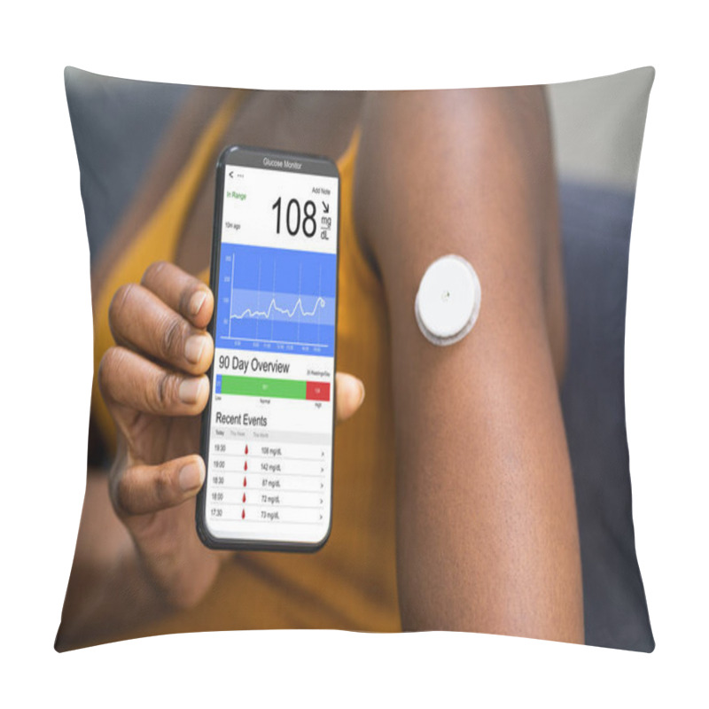 Personality  Continuous Glucose Monitor Blood Sugar Test Smart Phone App Pillow Covers