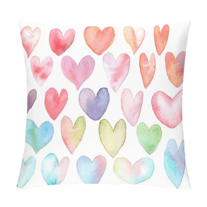 Personality  Heart Shape On White Background Pillow Covers