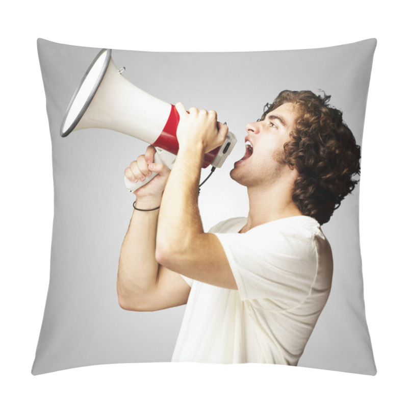 Personality  Man With Megaphone Pillow Covers