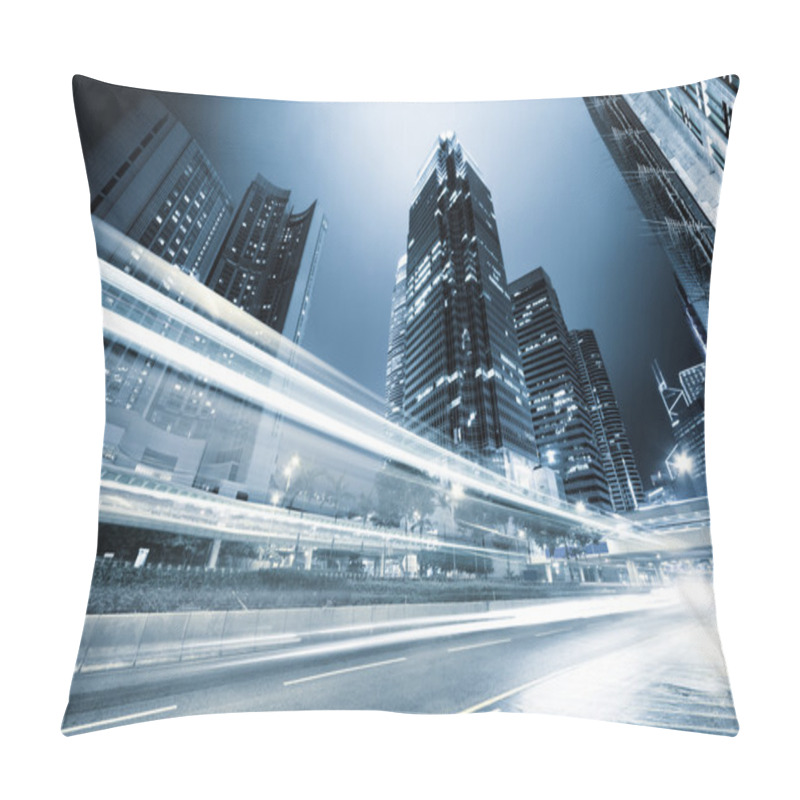 Personality  Traffic In Hong Kong At Night Pillow Covers