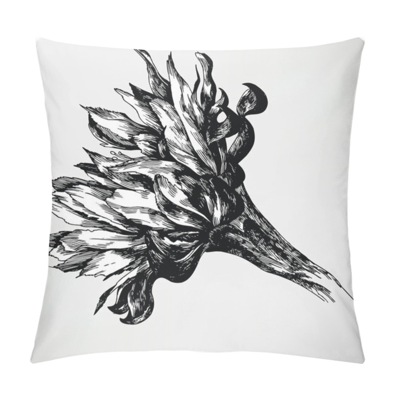 Personality  Hand Drawn Flower Cactus Cereus Peruvianas F. Monstrosus Pillow Covers