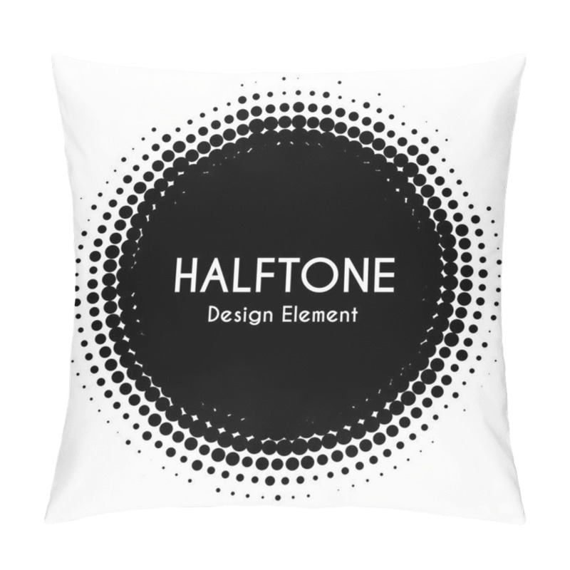 Personality  Halftone Circle. Vector Design Element. Black Dotted Spot. For Banners Pillow Covers