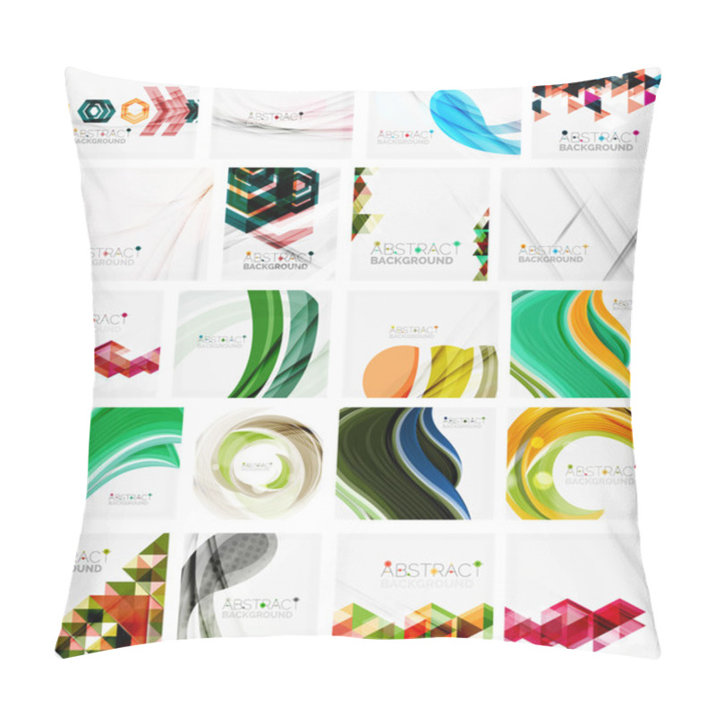 Personality  Various Set Of Geometric Abstract Backgrounds Pillow Covers