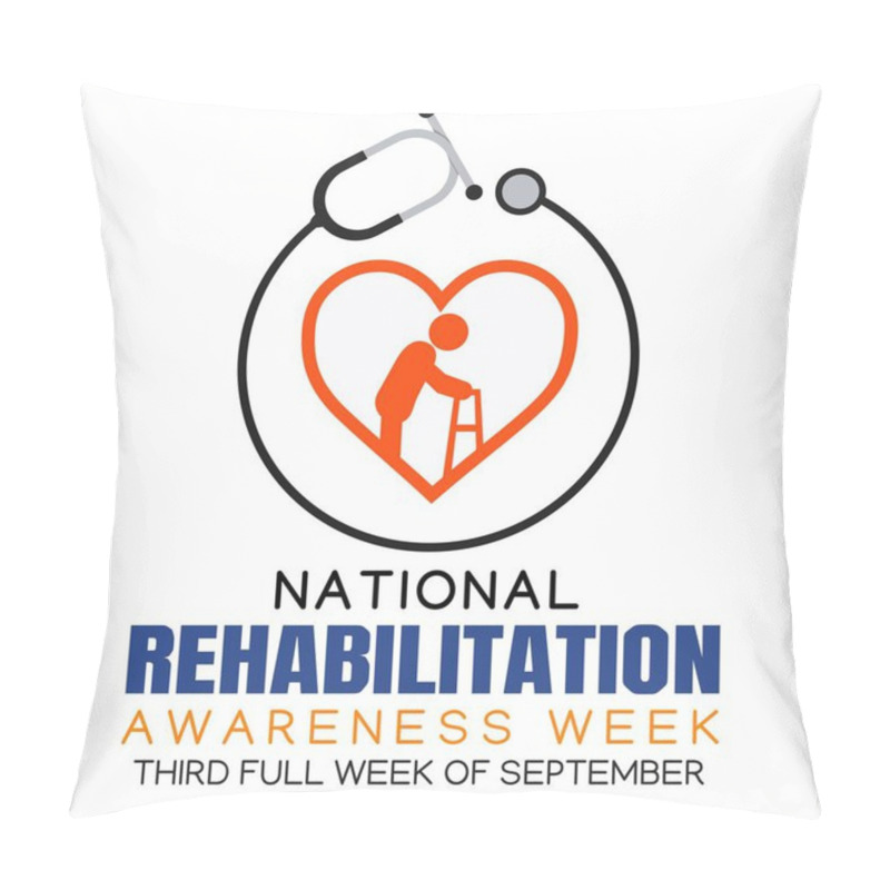 Personality  National Rehabilitation Awareness Week Vector Illustration Pillow Covers