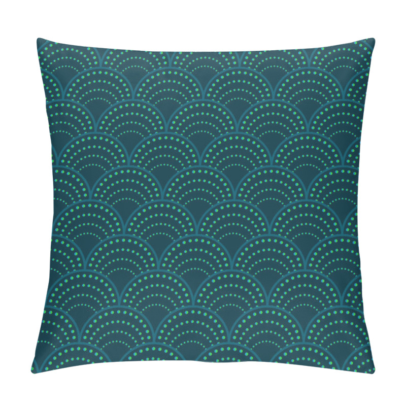 Personality  Mermaid Tail Pattern, Seamless Pattern With Circles, Traditional Oriental Ornament, Fish Scales. Vector Illustration Pillow Covers