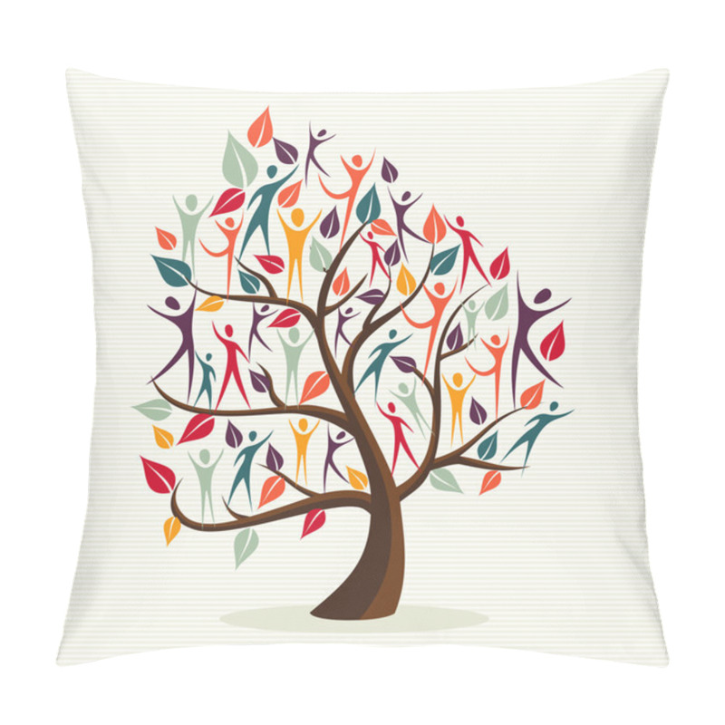 Personality  Diversity Human Leaves Tree Set Pillow Covers