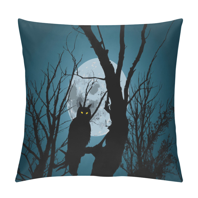 Personality  Moonlight And Owl Pillow Covers