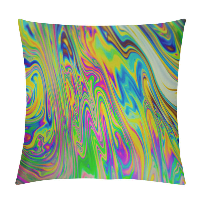 Personality  Close Up Soap Bubble Background. Psychedelic Abstract Background Pillow Covers