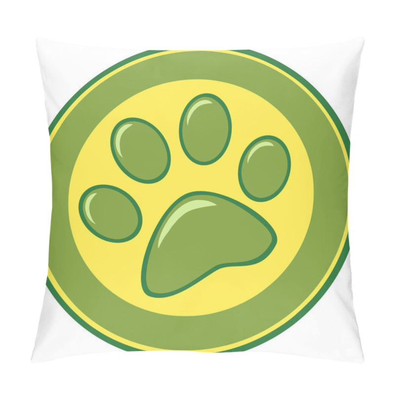 Personality  Yellow Green Love Paw Print Pillow Covers