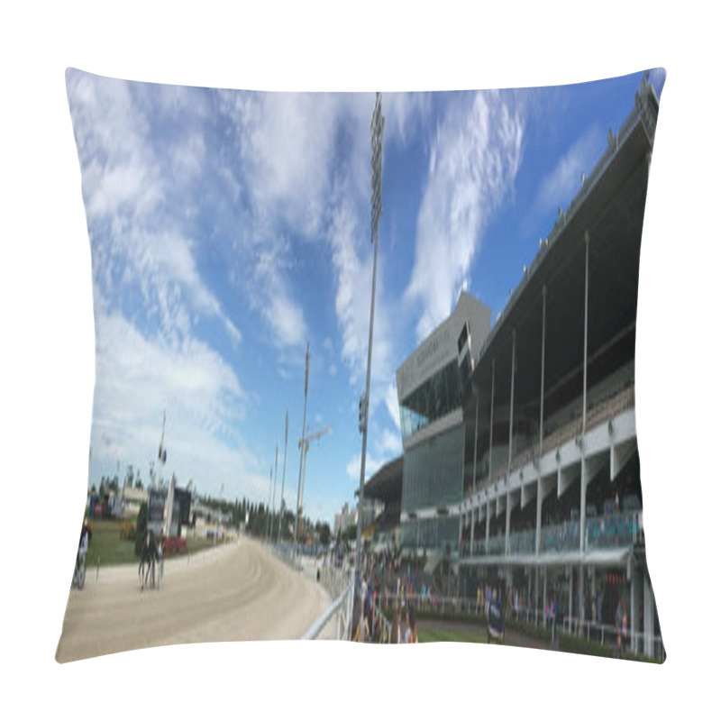 Personality  Harness Racing In Alexandra Park Raceway In Auckland New Zealand Pillow Covers