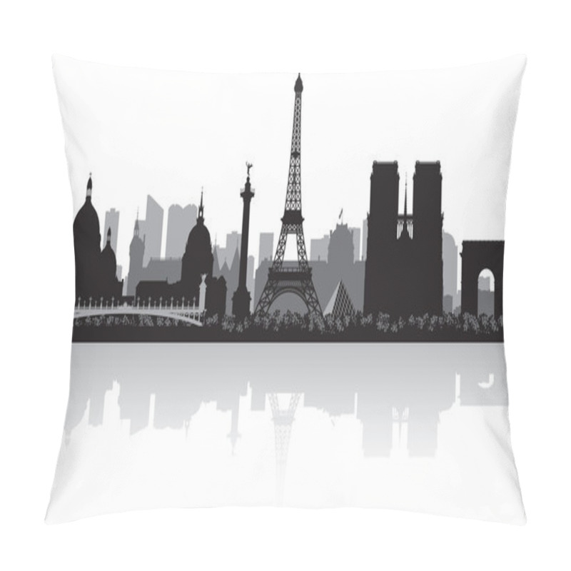 Personality  Paris France City Skyline Silhouette Pillow Covers