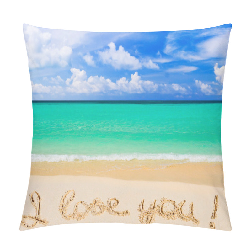 Personality  Words I Love You On Beach Pillow Covers