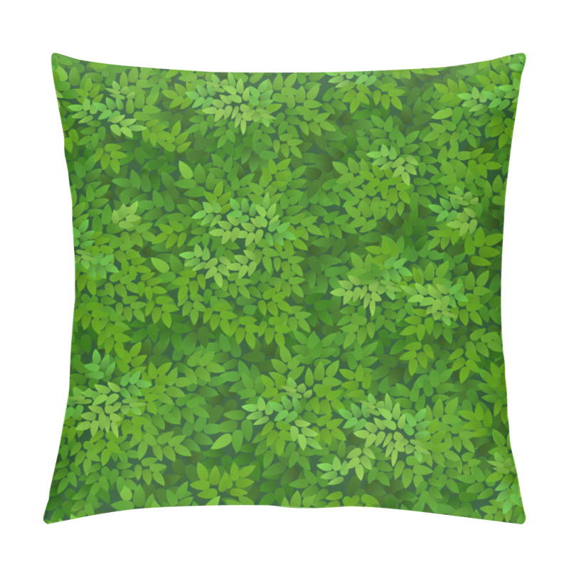 Personality  Seamless Green Foliage Pattern. Green Leaves Background. Floral Decor. Pillow Covers