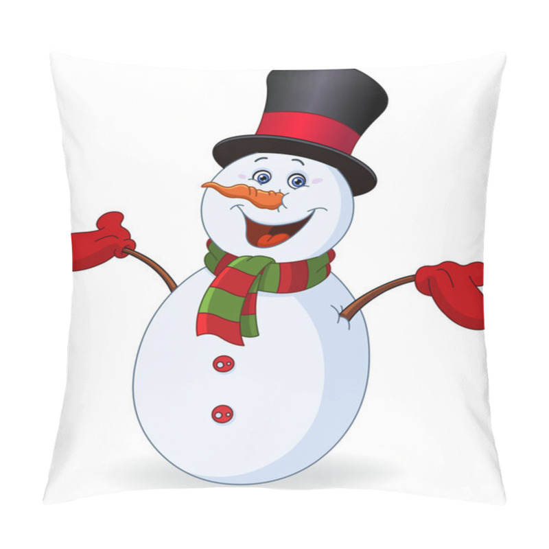 Personality  Cheerful Snowman Pillow Covers