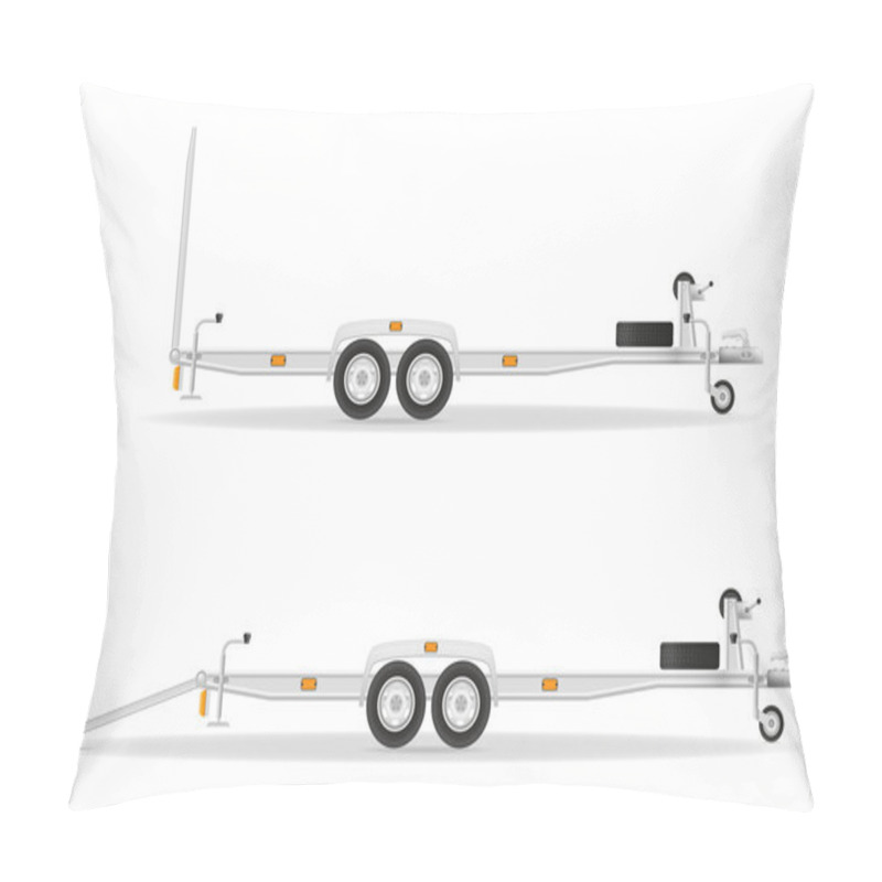 Personality  Car Trailer For Transportation Vehicles Vector Illustration Pillow Covers