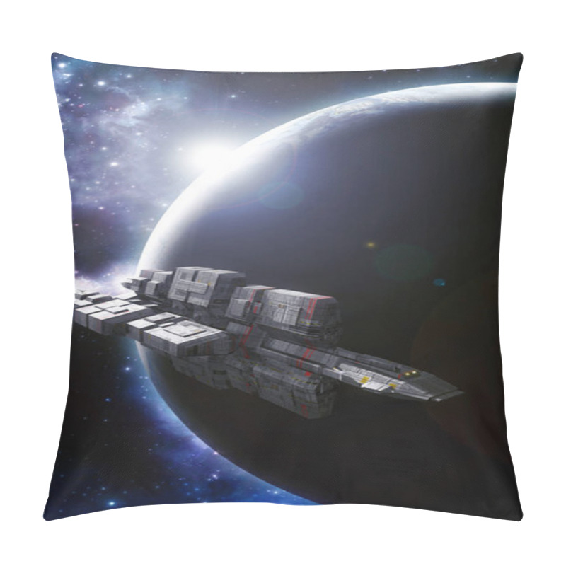 Personality  Spaceship And Planet Backlight Pillow Covers