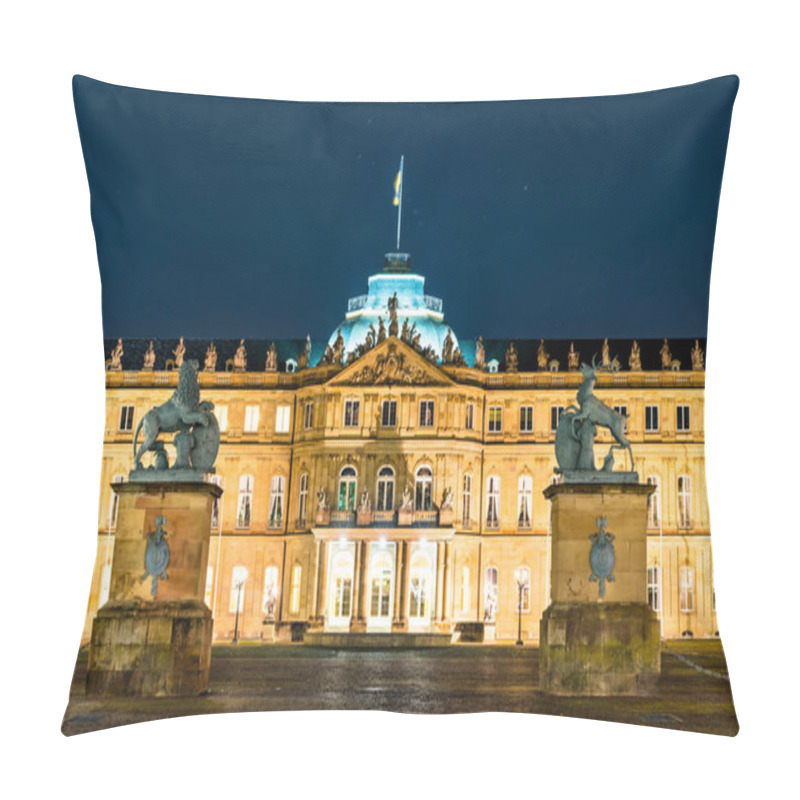 Personality  New Palace In Stuttgart, Germany At Night Pillow Covers