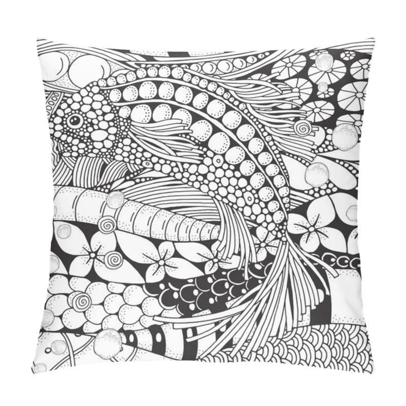 Personality  Fantastic Fish Float In The Sea Bottom Pillow Covers