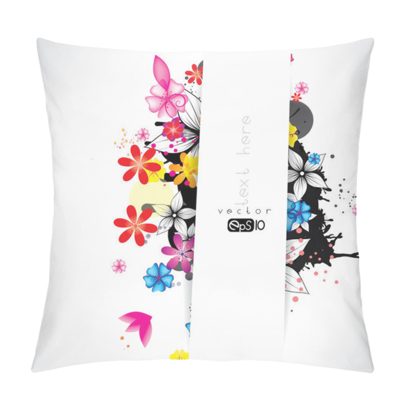 Personality  Abdtract Floral Background With Flowers And Swirls Pillow Covers