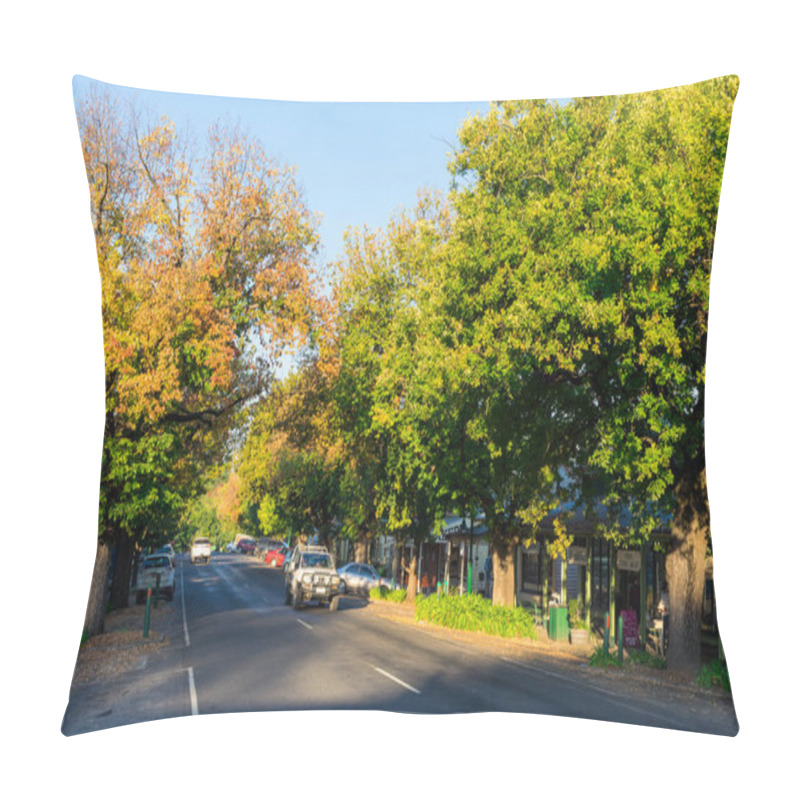 Personality  High Street Is The Main Street In Yackandandah, A Small Tourist Town In Shire Of Indigo In North-eastern Victoria. Pillow Covers