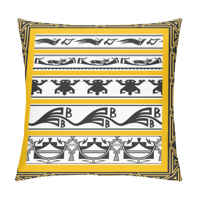 Personality  Set Of Ancient American Indian Patterns Pillow Covers