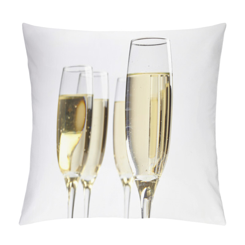 Personality  Champagne Glasses On White Pillow Covers