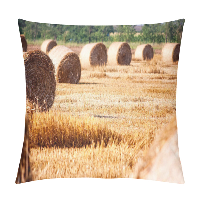 Personality  Haystacks, Agriculture Concept Pillow Covers