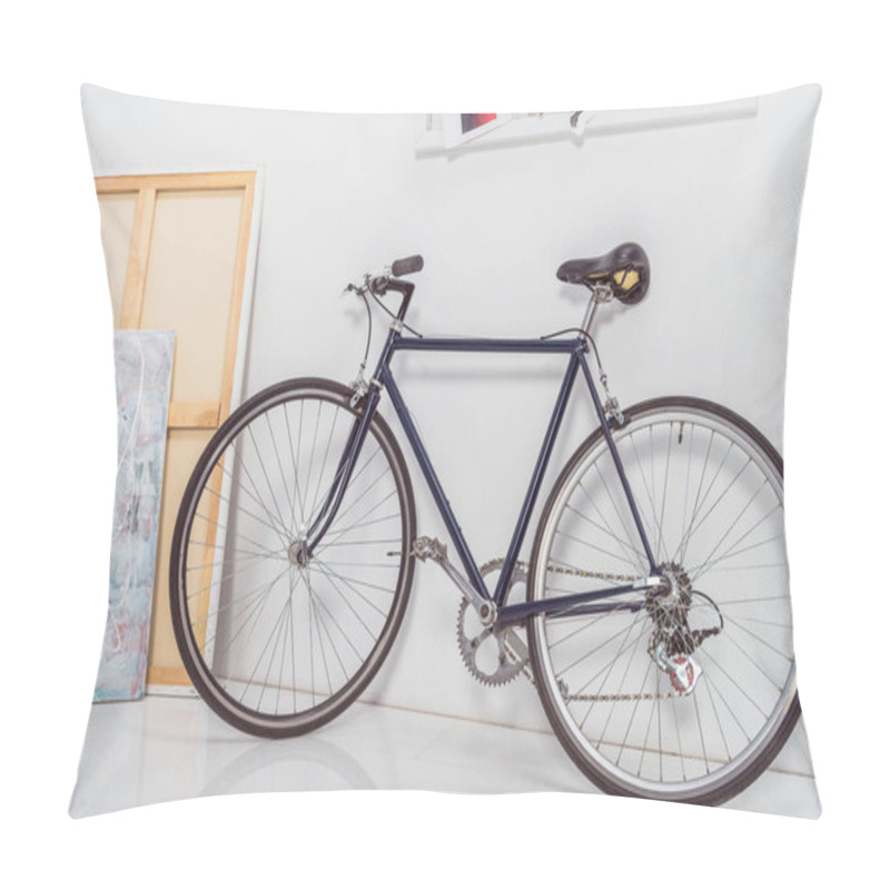 Personality  Bicycle By The Wall In Stylish Light Room  Pillow Covers