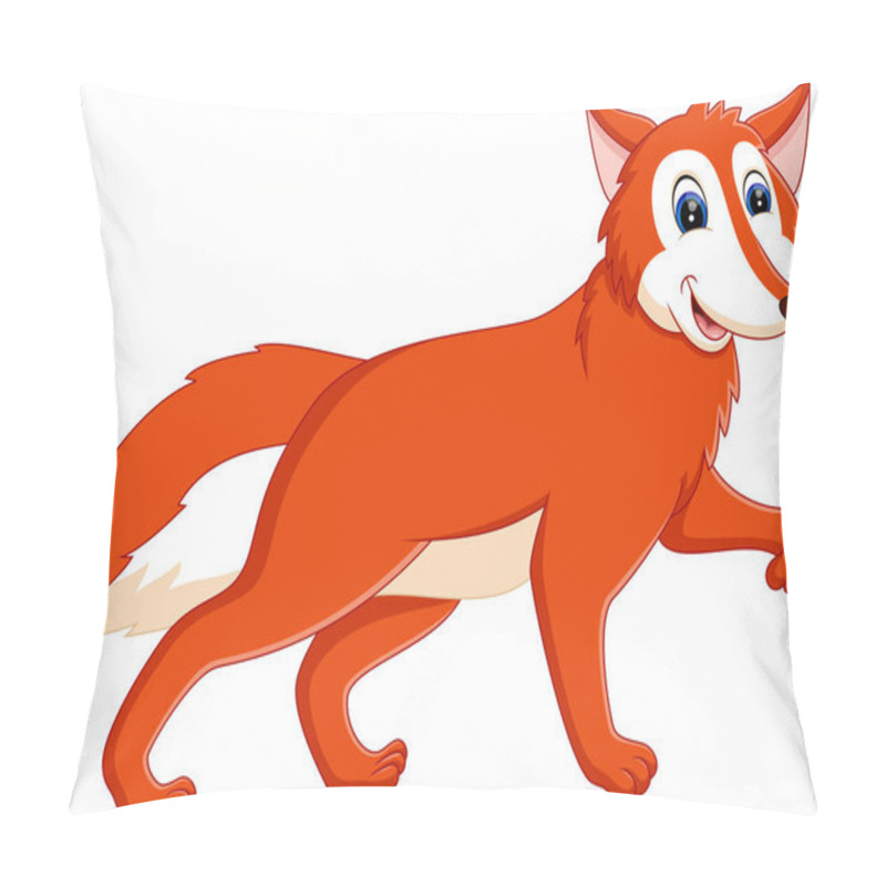 Personality  Illustration Of Cute Fox Cartoon Pillow Covers