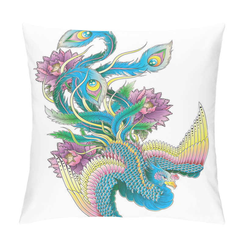 Personality  Japanese Peacock Pillow Covers