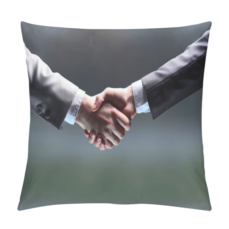 Personality  The Businessman. Hand For A Handshake. The Conclusion Of The Transaction. Pillow Covers