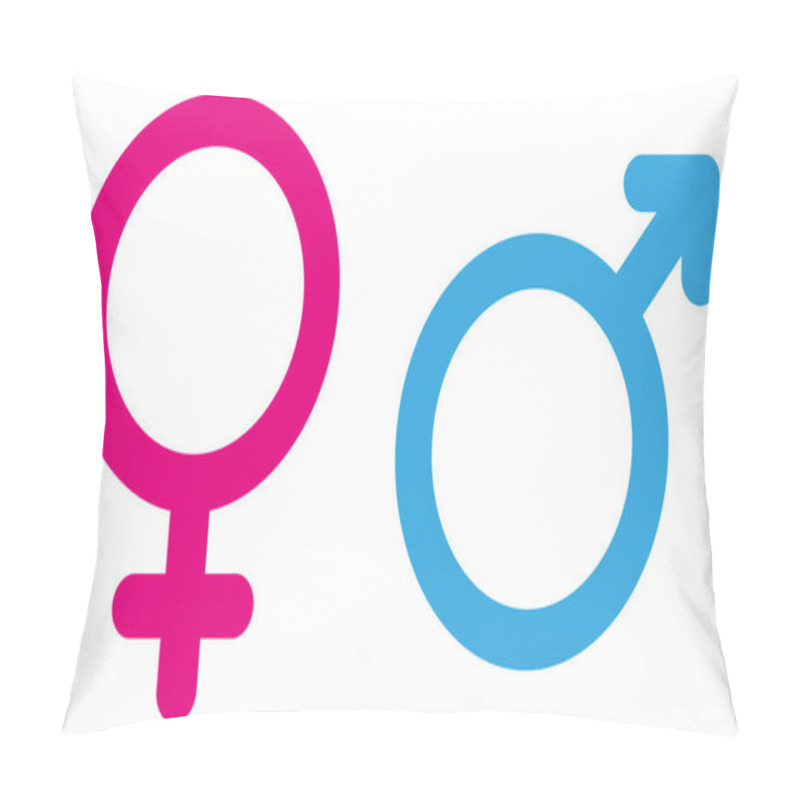 Personality  Gender Icons. Vector Illustration Isolated On White Background Pillow Covers