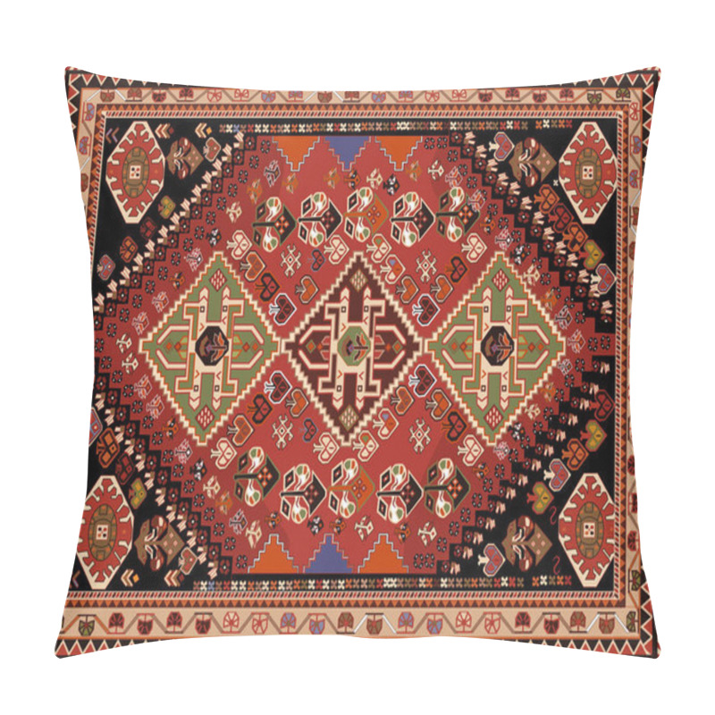 Personality  Persian Carpet, Tribal Vector Texture. Easy To Edit And Changing 16 Colors With Swatches Palette. Pillow Covers