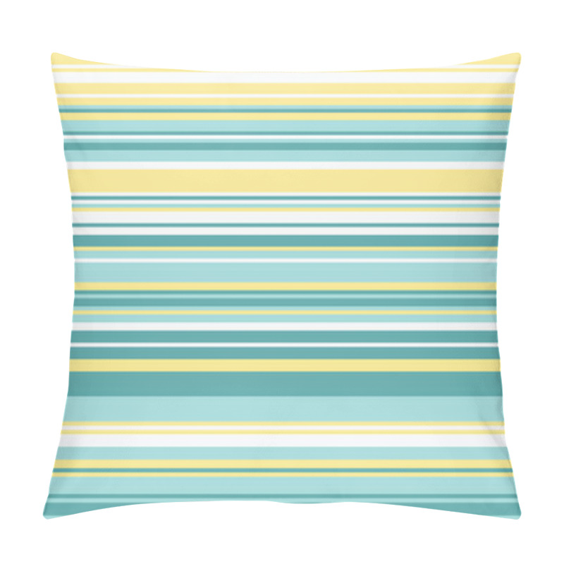 Personality  Vibrant Horizontal Stripes In Pastel Yellow, Teal, And White.  Perfect For Backgrounds, Textile Designs, Or Summer-themed Projects. Clean, Simple, And Endlessly Repeatable. Pillow Covers