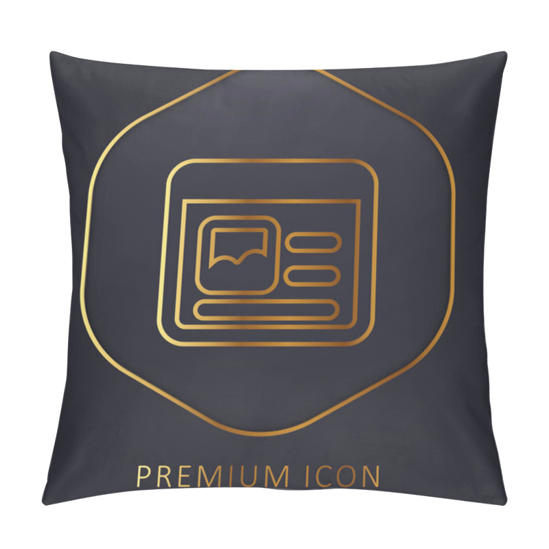 Personality  Article Golden Line Premium Logo Or Icon Pillow Covers