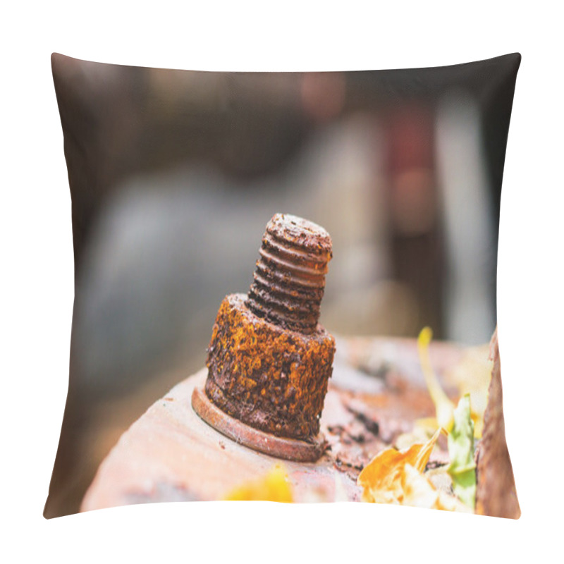 Personality  Nut Screw And Steel Metal With Rust Texture Pillow Covers