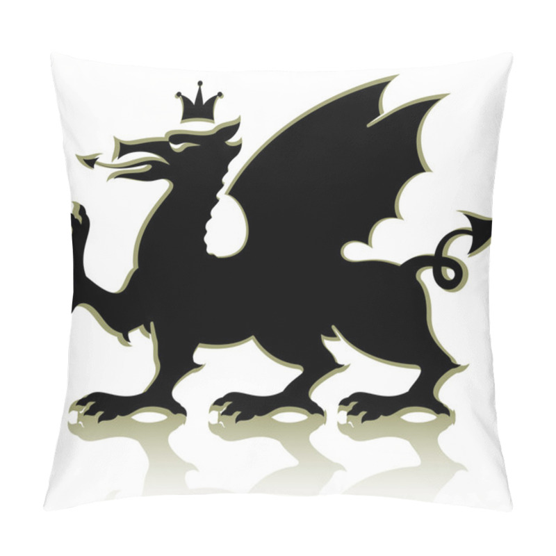 Personality  Heraldic Medieval Dragon Pillow Covers