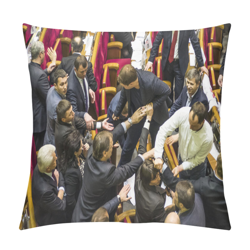 Personality  Mass Fight In The Verkhovna Rada Of Ukraine Pillow Covers