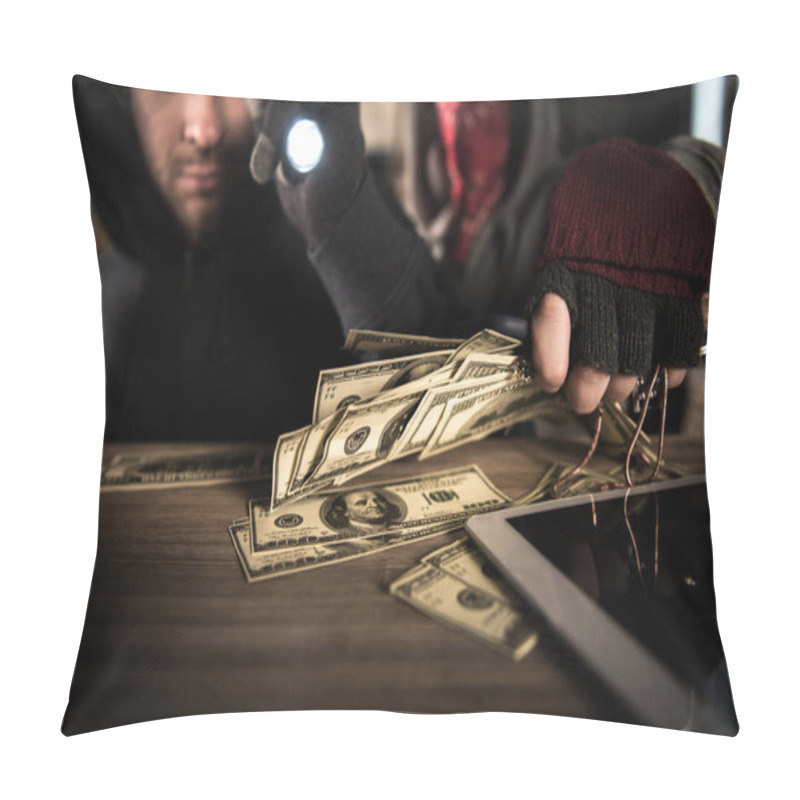 Personality  Robbers Stealing Money Pillow Covers