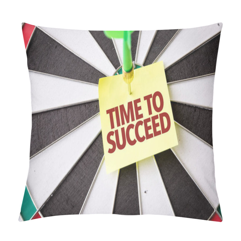 Personality  Darts Target With Inscription Time To Succeed Pillow Covers