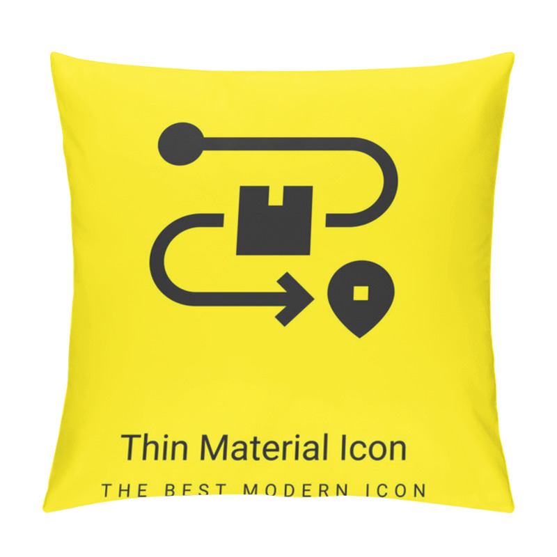 Personality  Box Minimal Bright Yellow Material Icon Pillow Covers