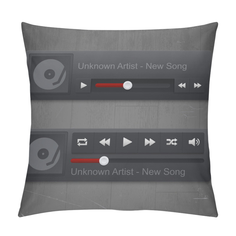 Personality  Control Panel Of Media Player Pillow Covers