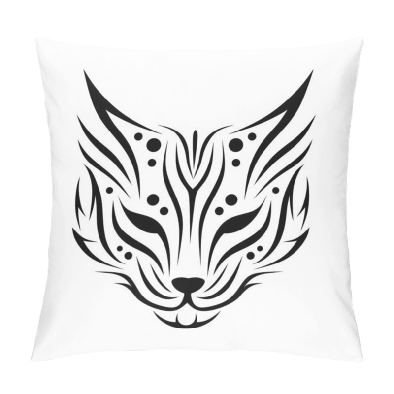 Personality  Tribal Animal Head Tattoos From Cats Or Lynx Pillow Covers