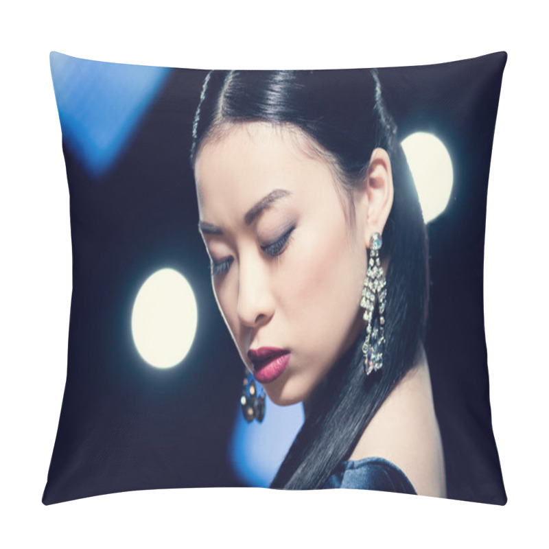 Personality  Glamour Asian Woman Pillow Covers