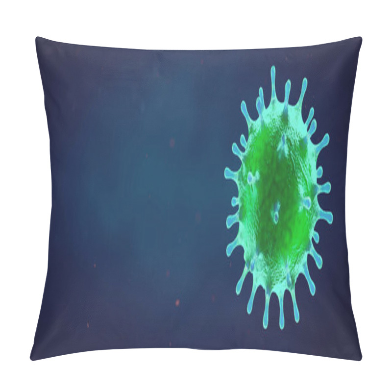 Personality  Corona Virus Covid-19 Banner Illustration - Microbiology And Virology Concept Design Pillow Covers