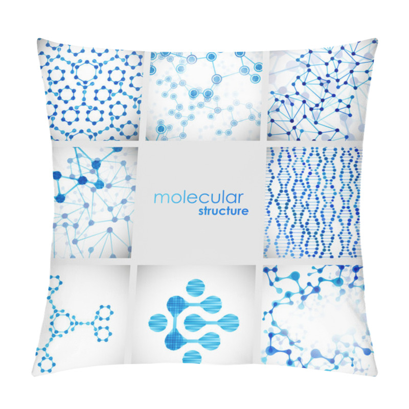 Personality  Set Of Beautiful Structure DNA Molecule Pillow Covers