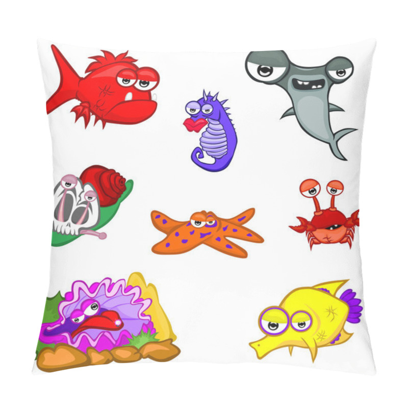 Personality  Cartoon Sea Animals Pillow Covers