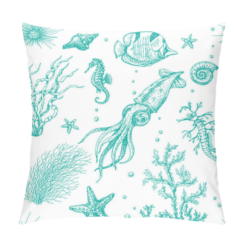 Personality  Underwater Plants and Animals Pattern  pillow covers