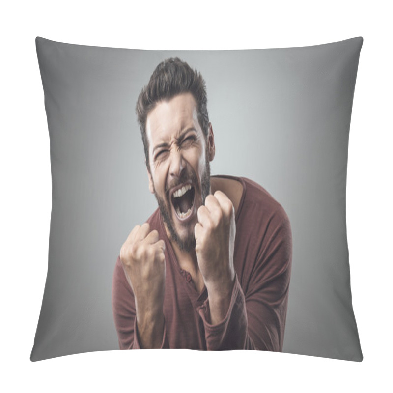 Personality  Angry Man Shouting Out Loud Pillow Covers